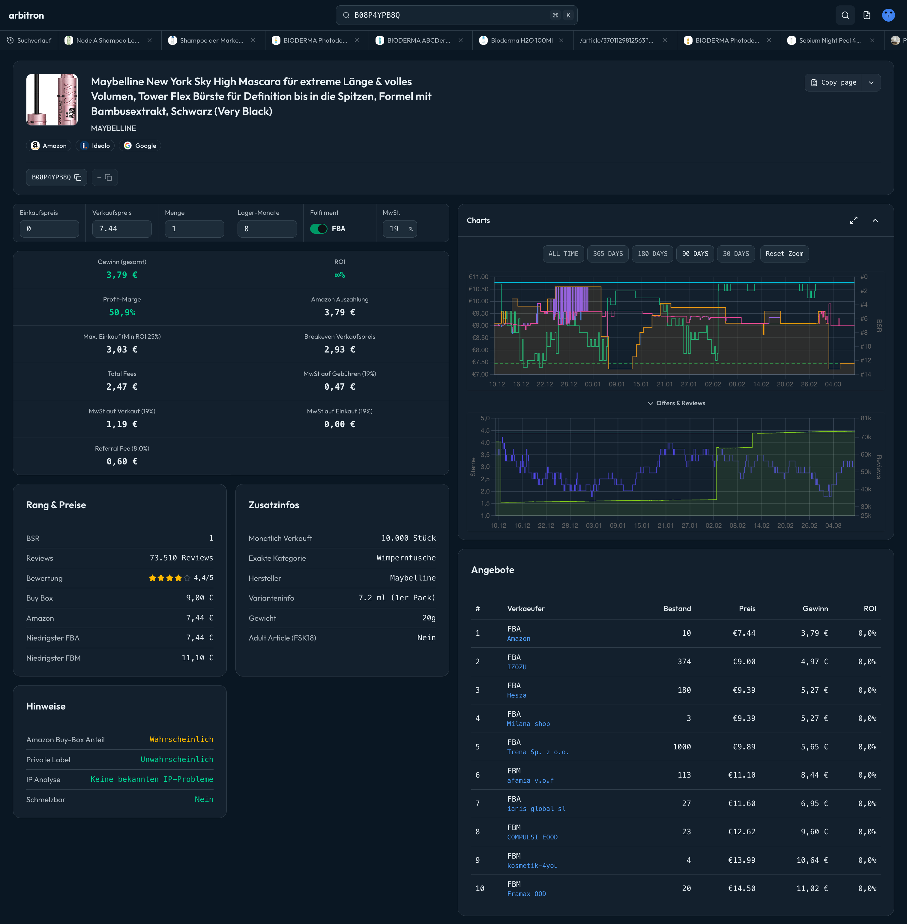 Arbitron product details page