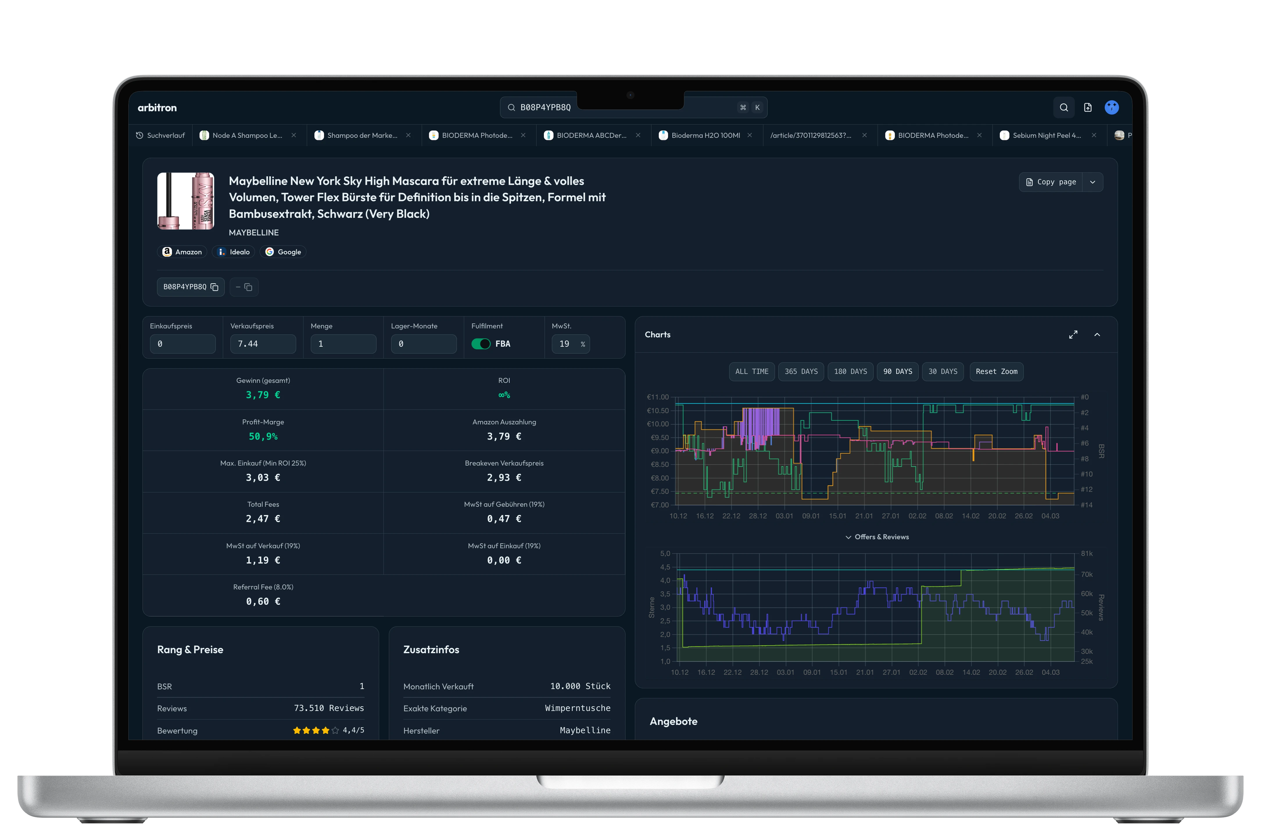 Arbitron Dashboard Mockup